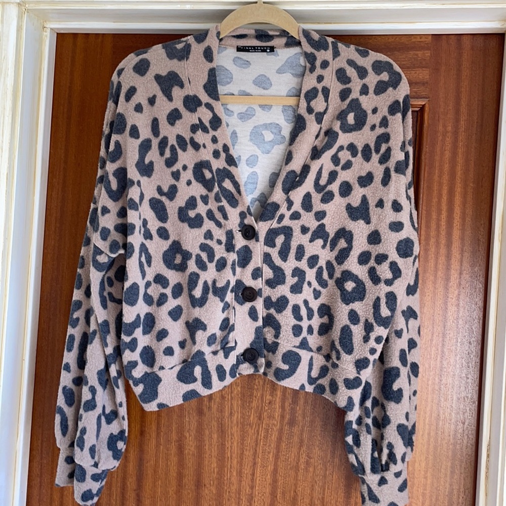Super soft animal print cardigan